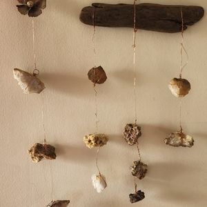 Ky geode and agates necklace earrings chimes, perfect unique 🎁